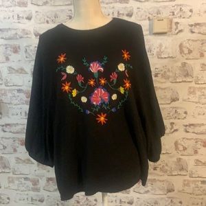 ZARA embroidered blouse